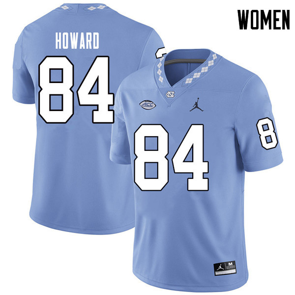 Jordan Brand Women #84 Bug Howard North Carolina Tar Heels College Football Jerseys Sale-Carolina Bl